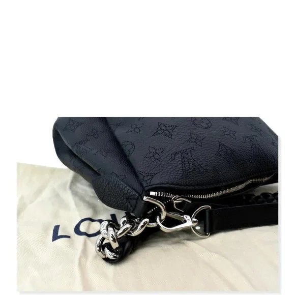 LOUIS VUITTON  Babylone Monogram Mahina Leather Chain Shoulder Bag Black - Picture 5 of 12